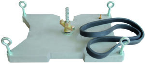 Piastra sottovuoto per base di ancoraggio con guarnizione 340 X 510 mm, per BST 250, 300, PLB 450 Ø. Max foratura 350 mm.