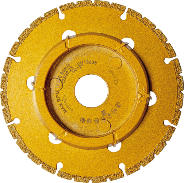Disco da taglio e smussatura Ø125mmDiamante (rivestito sottovuoto) / Carburo di tungsteno