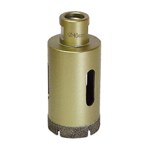 Foretto diamantato a secco M14 Ø  40 mm. Lungh. utilizz.35 mm.
